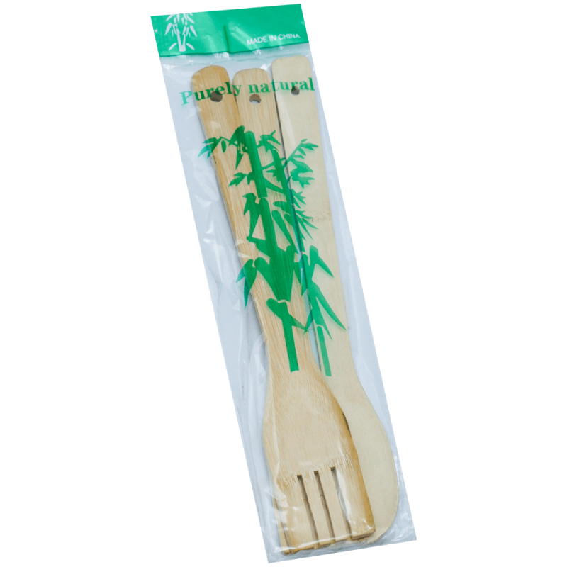 Set ustensile bucatarie bambus 3 piese 28 cm Adison